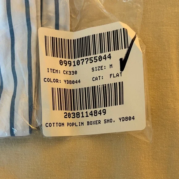 J Crew Cotton poplin boxer short in stripe Medium - Picture 2 of 4